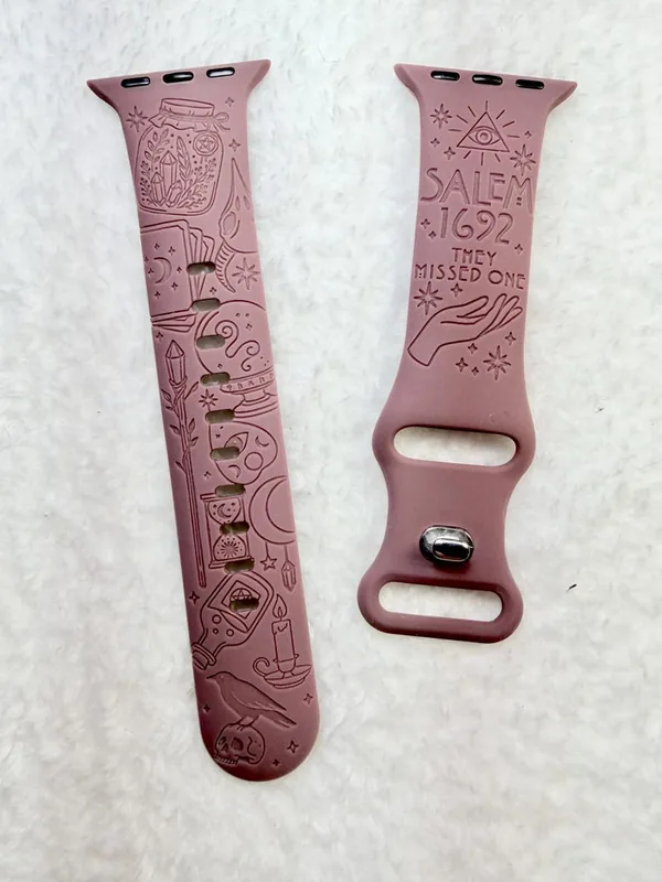 Engraved watch band reading Salem witch 1692, they missed one.